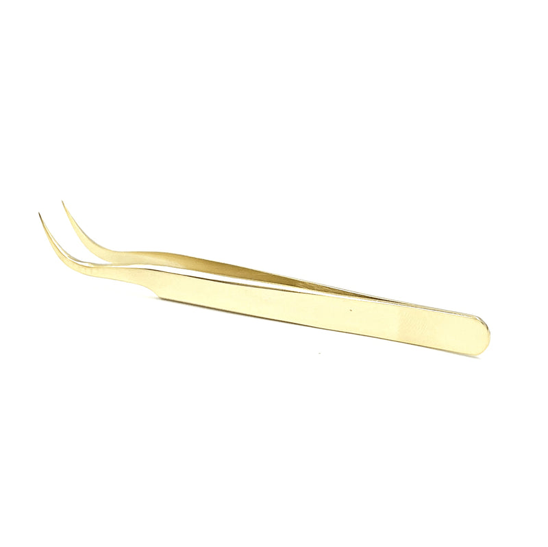 premium lash extension tweezer gold - Master Nail Supply 