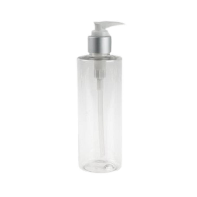 Empty Bottle w/Silver Pump Lid 250ml - Master Nail Supply 
