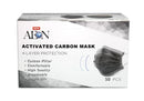 Black face mask with carbon filter 50pcs (AEON) - Master Nail Supply