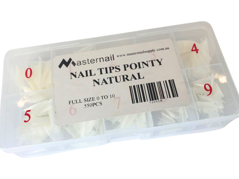 Nail Tips Pointy Natural - Master Nail Supply 