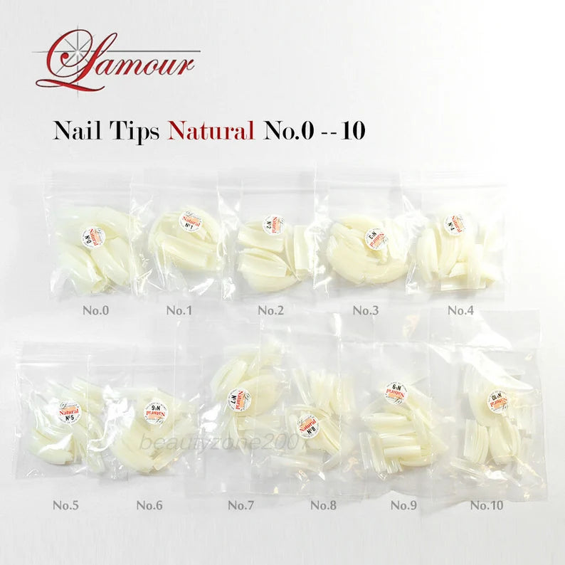 Lamour Natural Nail Tips - Master Nail Supply 