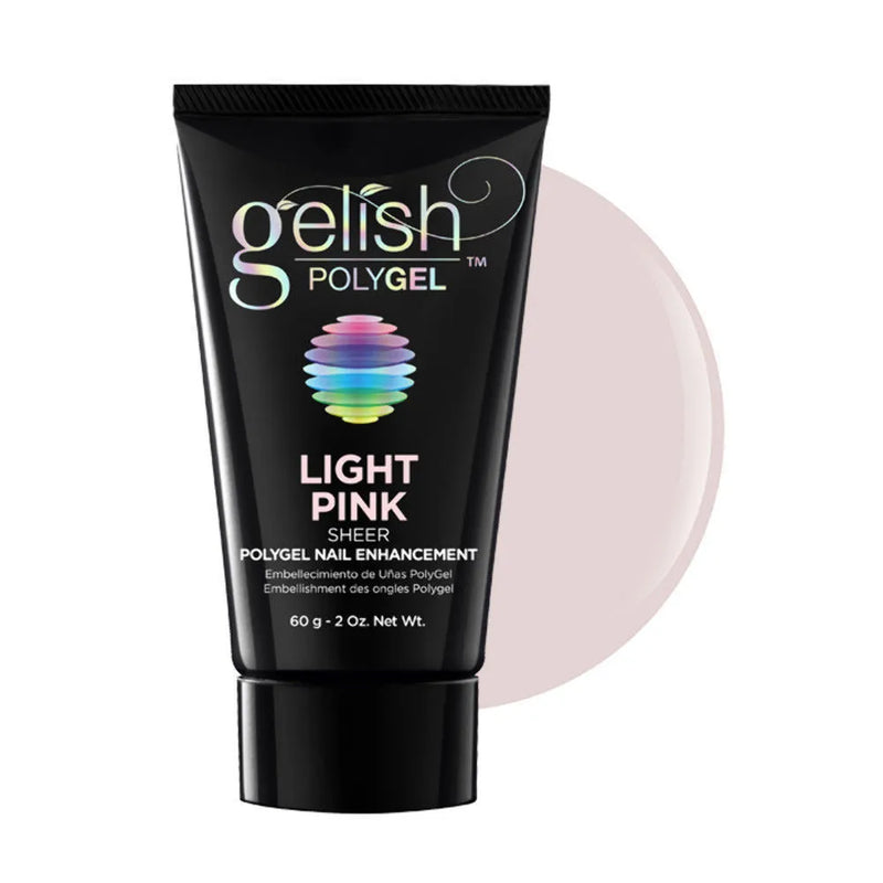 Gelish Polygel Light Pink Sheer Nail Enhancement 2oz - Master Nail Supply 