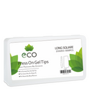Eco Press On Gel Tips (Long Square) - 600pcs