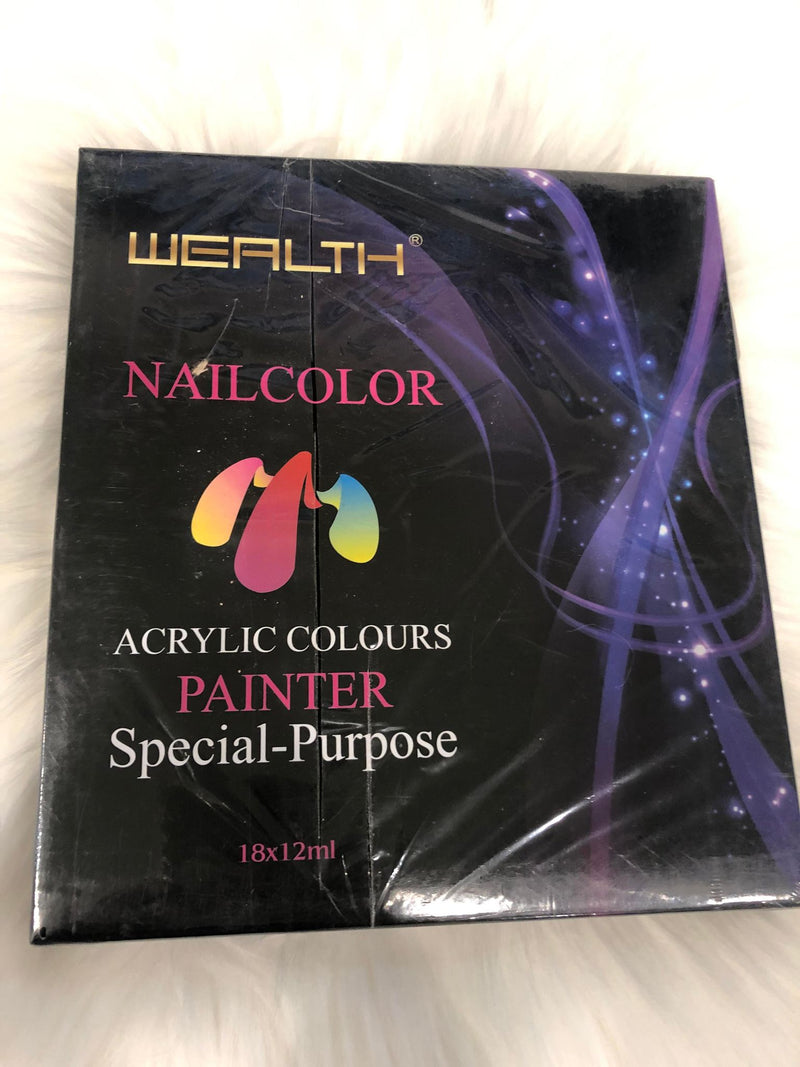 Wealth Acrylic Nail Color Painter Set 18x12ml - Master Nail Supply 