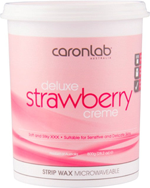 Caronlab - Deluxe Strawberry Creme Strip Wax - 800g - Master Nail Supply 