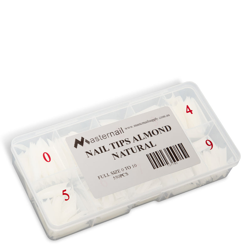 Nail Tips Almond Natural Box - Master Nail Supply 