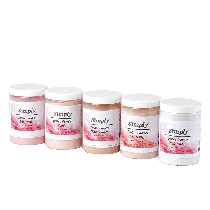 SIMPLY Ombre Powder Soft White - 400g - Master Nail Supply bestseller