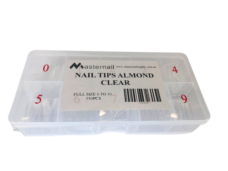 Nail Tips Almond Clear - Master Nail Supply 