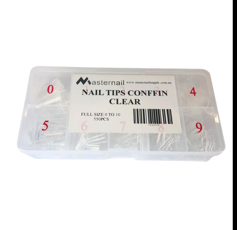 Nail Tips Coffin Clear - Master Nail Supply 