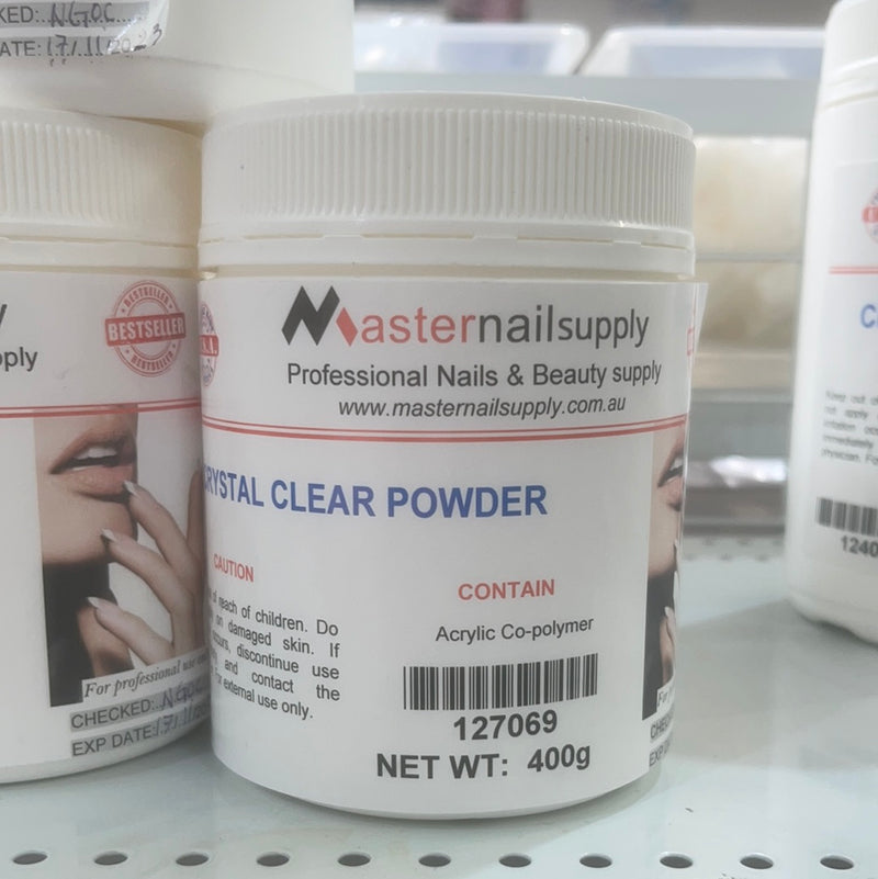 Master Nail crystal clear powder 400gr - Master Nail Supply 