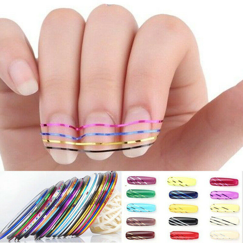 Multi Color Roll Line Tape 5 Pieces/Pack - Master Nail Supply 