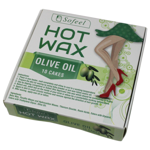 Sofeel HOT WAX olive oil 10 cakes - 500g - Master Nail Supply 